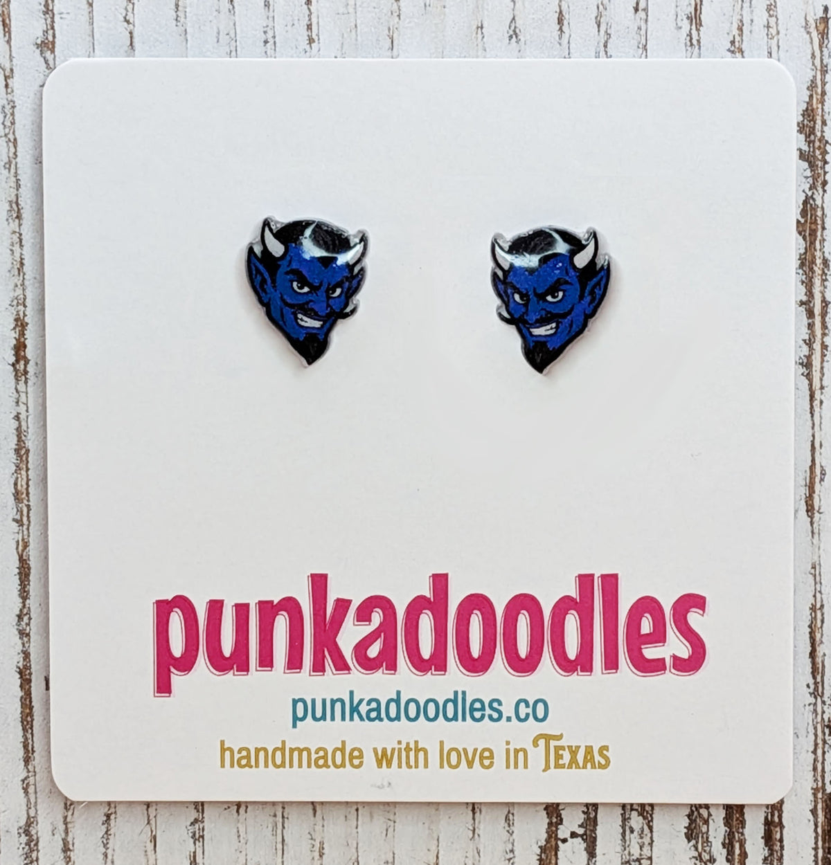 Blue Devils Mascot Earrings
