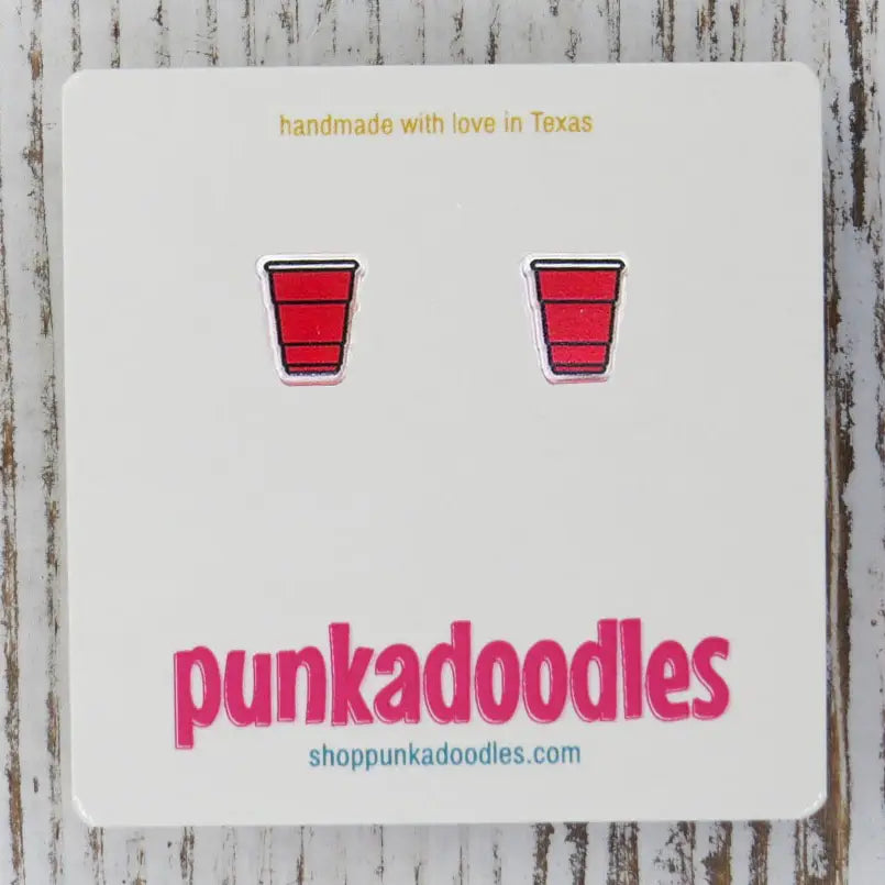 Red Party Cup Earrings