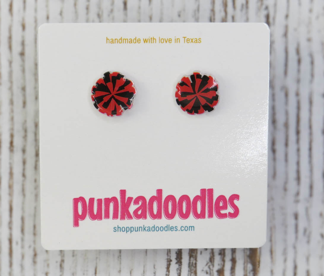 PomPom 2 Color Earrings - Customize Your Colors