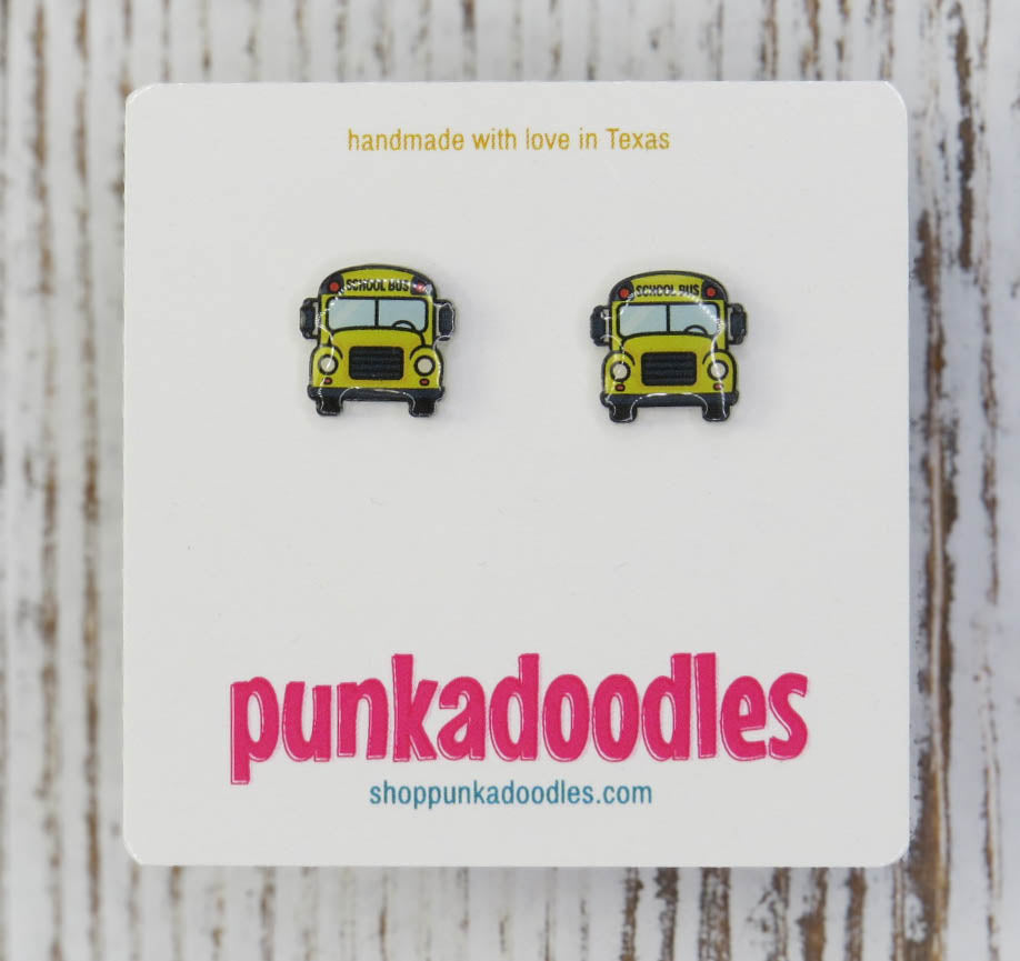 School Bus Earrings