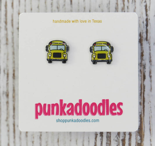 School Bus Earrings