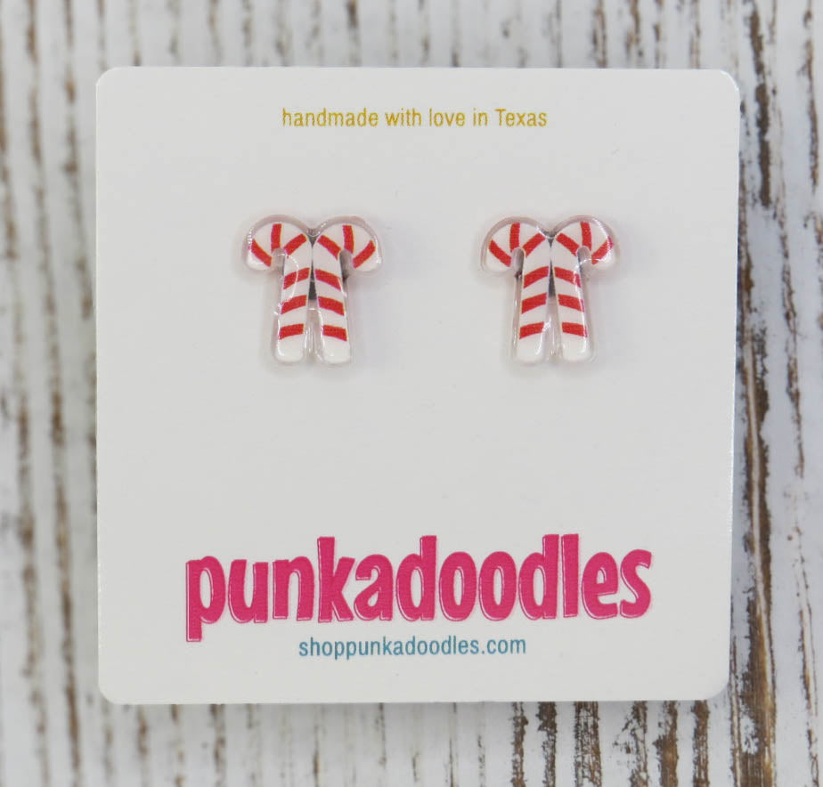 Double Candy Canes Earrings