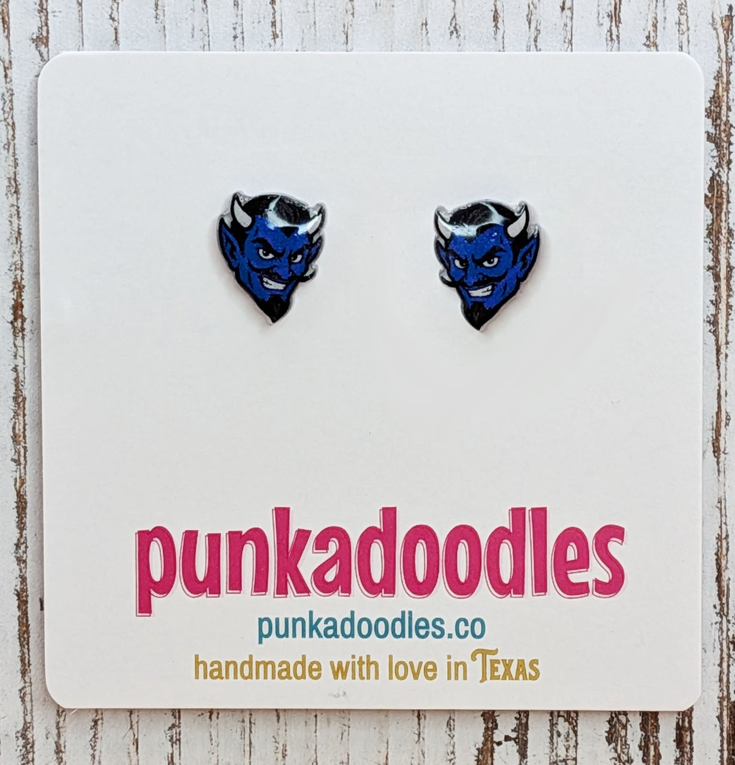 Blue Devils Mascot Earrings