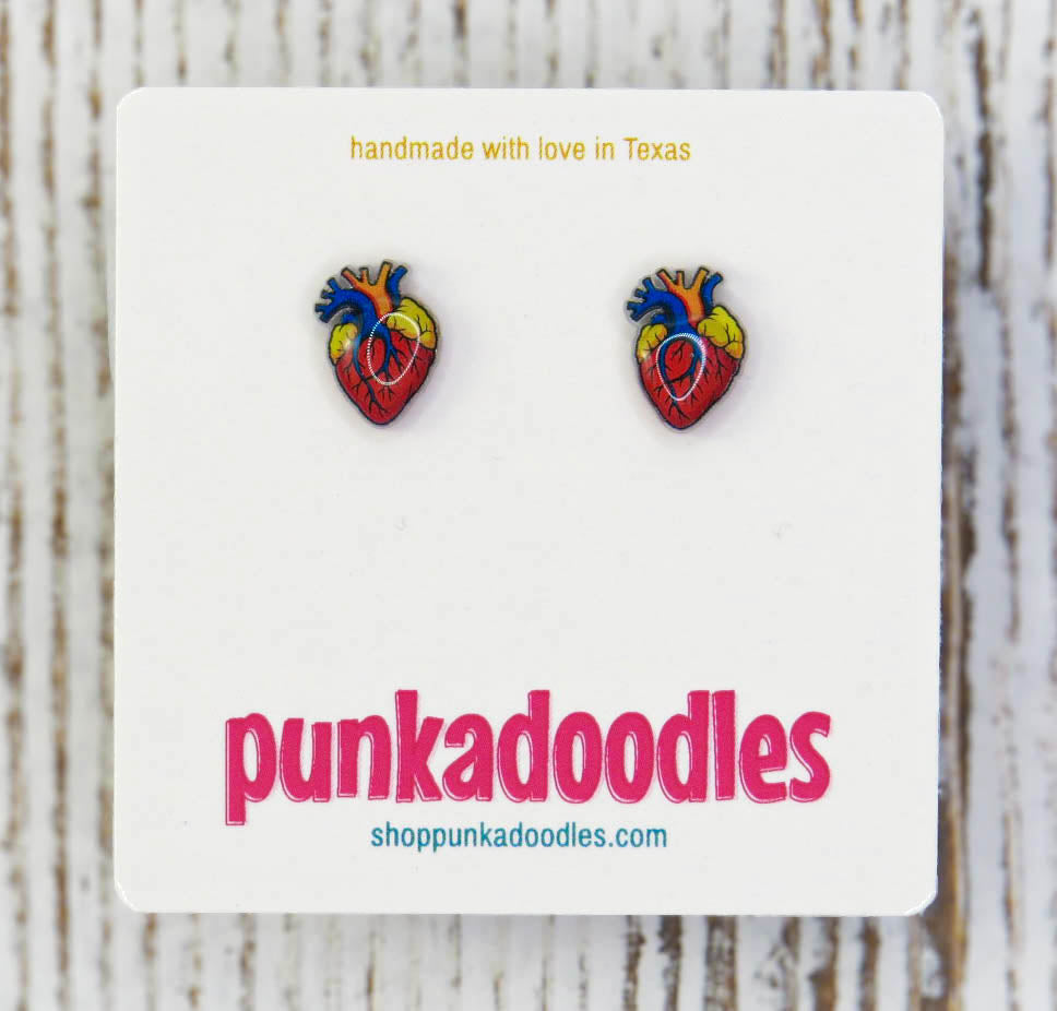 Anatomic Heart Earrings