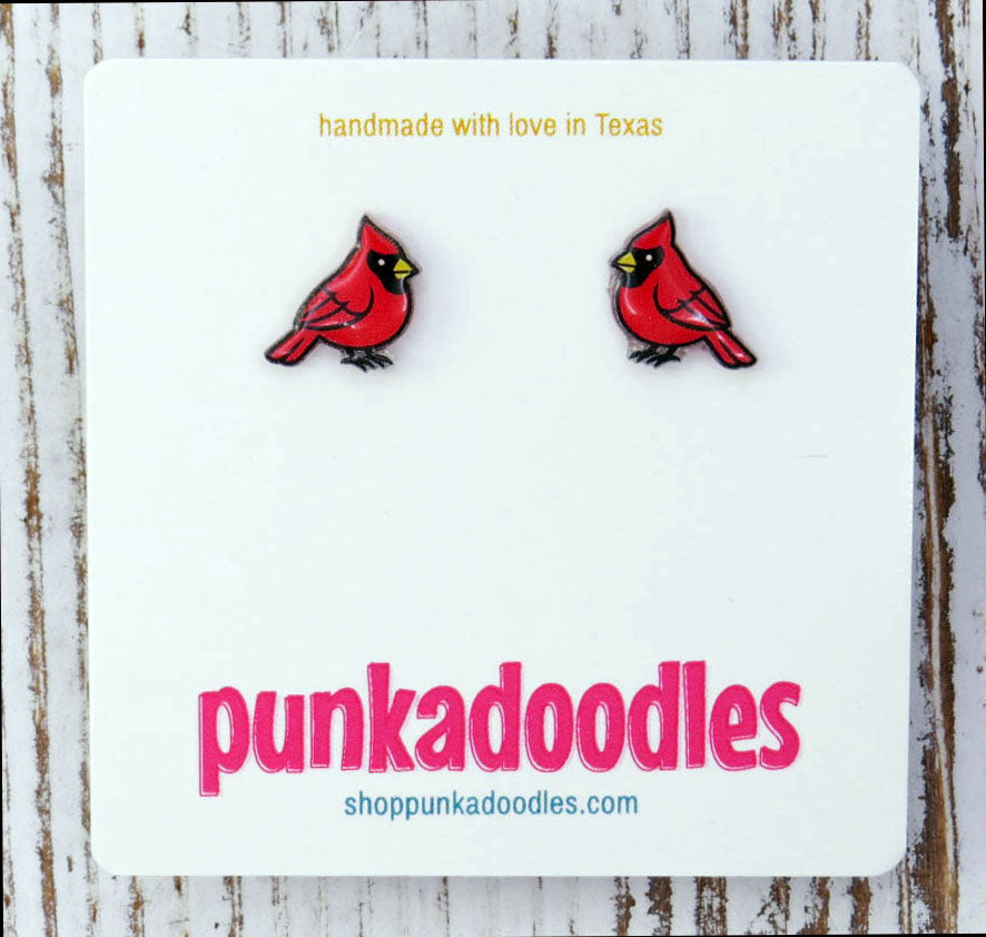 Cardinal Bird Earrings