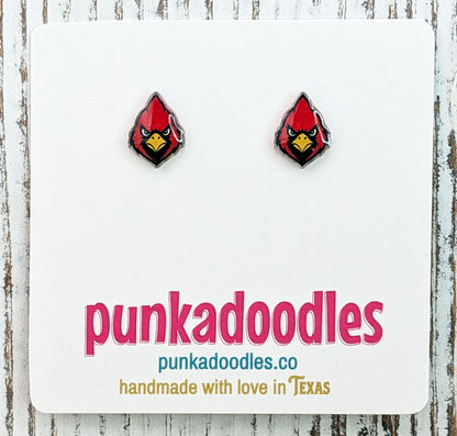 Cardinals Mascot Earrings