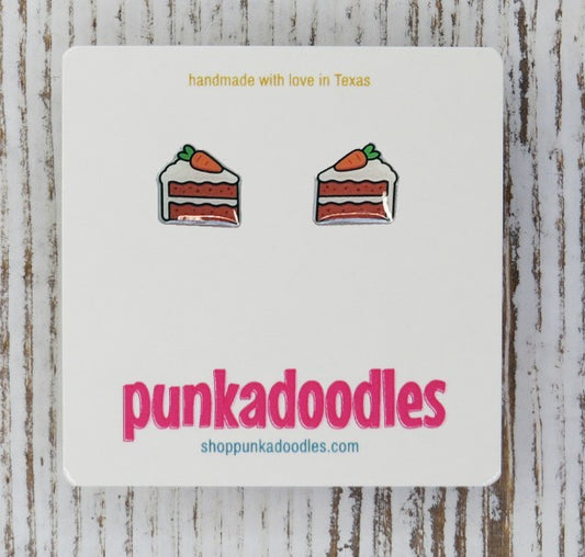 Carrot Cake Slice Earrings