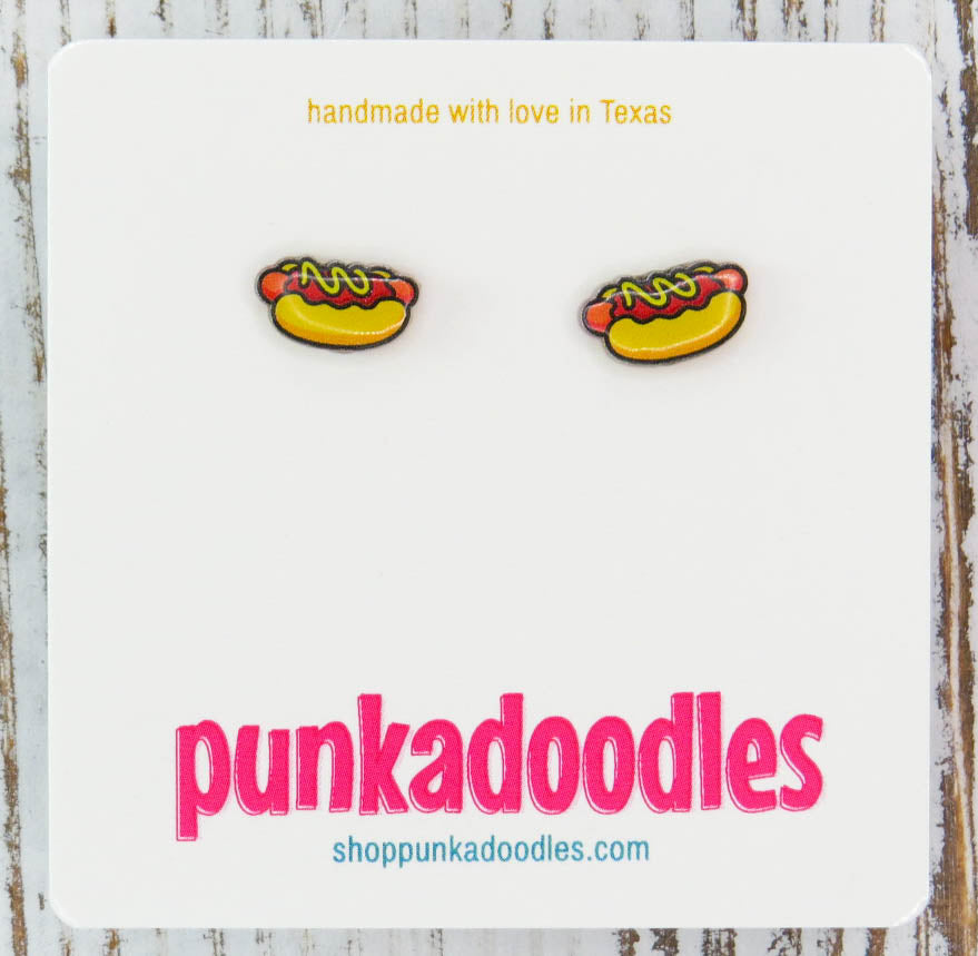 Chili Dog Earrings