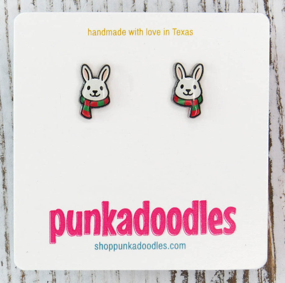 Christmas Rabbit Earrings