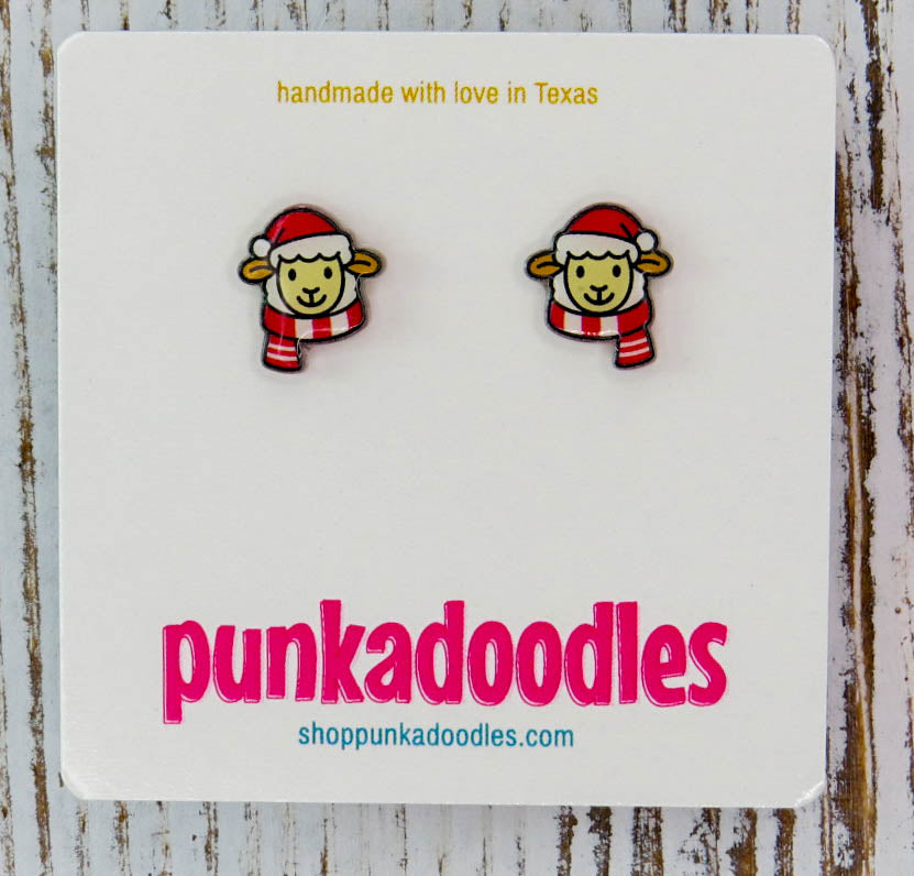 Christmas Sheep Earrings