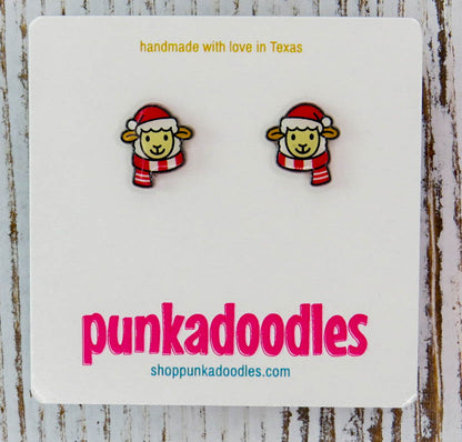 Christmas Sheep Earrings