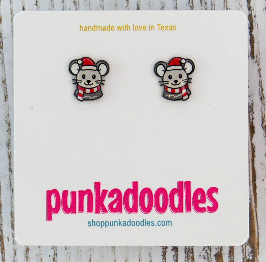 Christmas Mouse Earrings