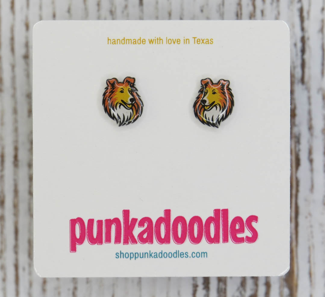 Collie Mascot Earrings