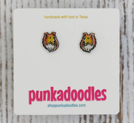 Collie Mascot Earrings