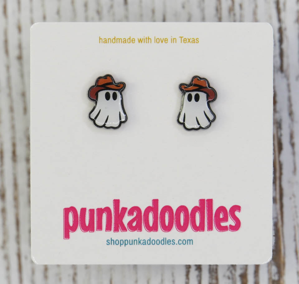Cowboy Ghost Earrings