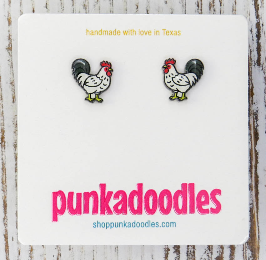 Delaware Rooster Earrings