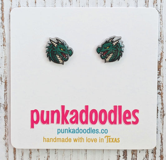 Dragons Mascot Earrings
