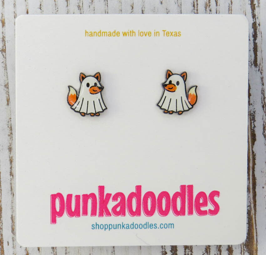 Ghost Fox Earrings