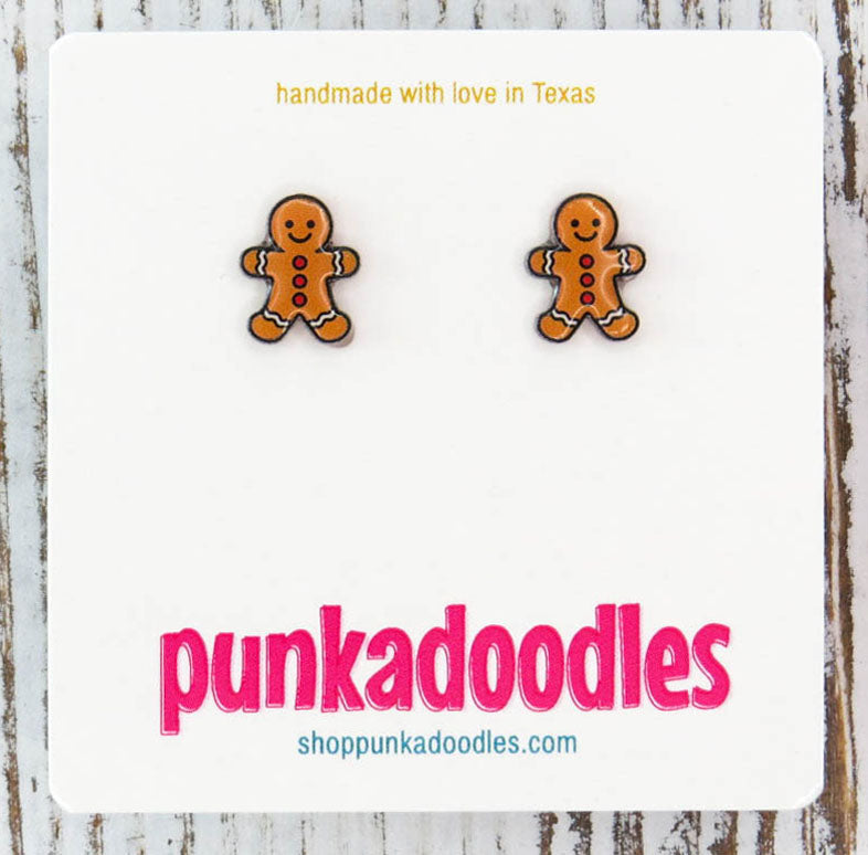 Gingerbread Man Earrings