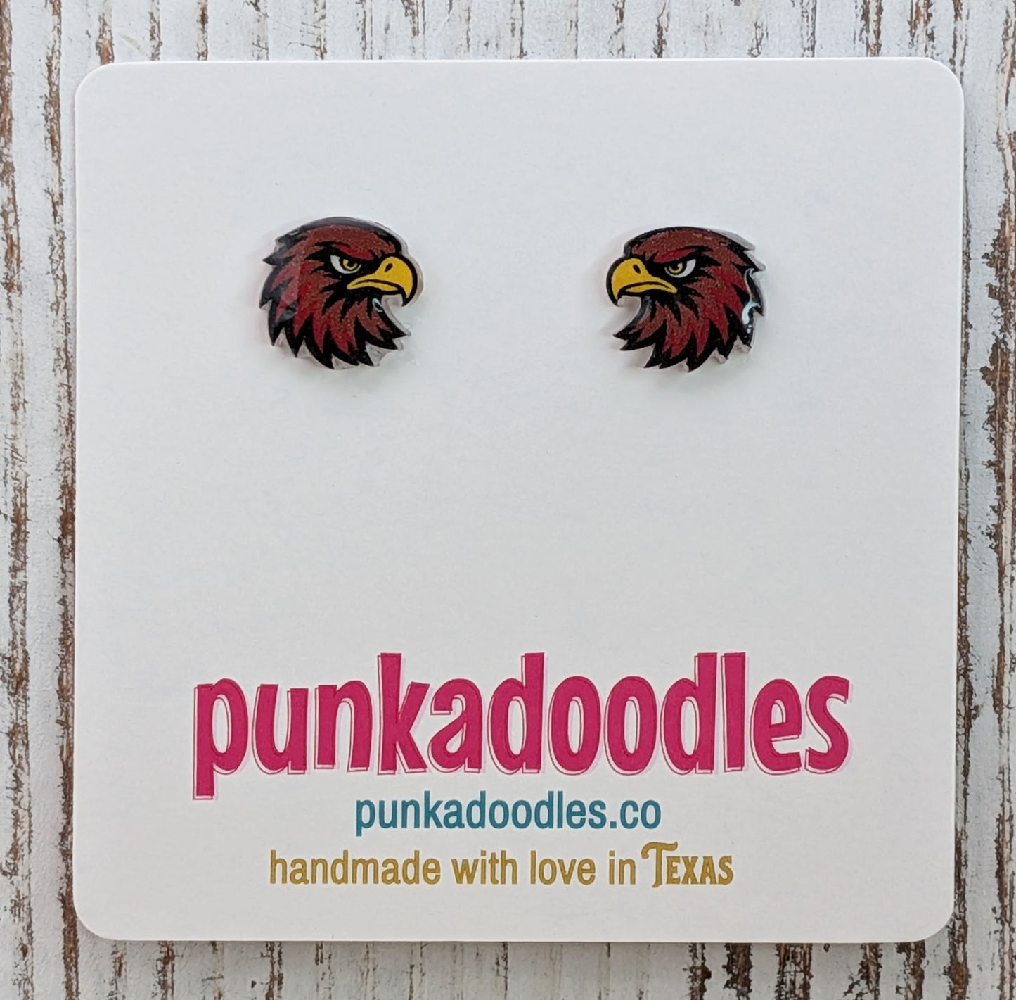 Hawks Mascot Earrings