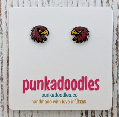 Hawks Mascot Earrings
