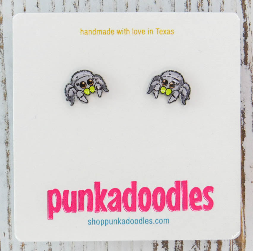 Jumping Spider Earrings