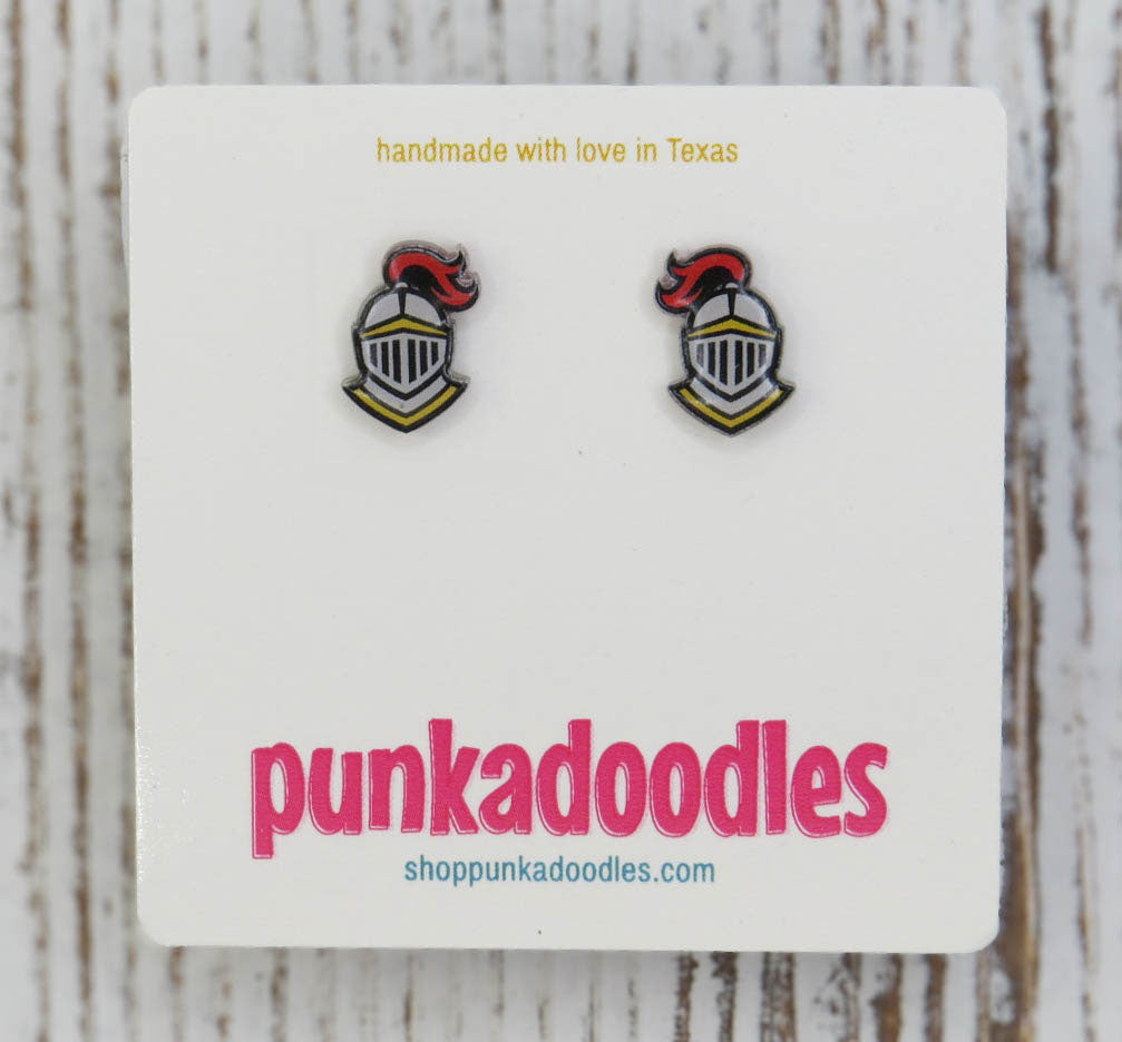 Knights | Cavaliers | Crusaders Mascot Earrings - 2 Styles