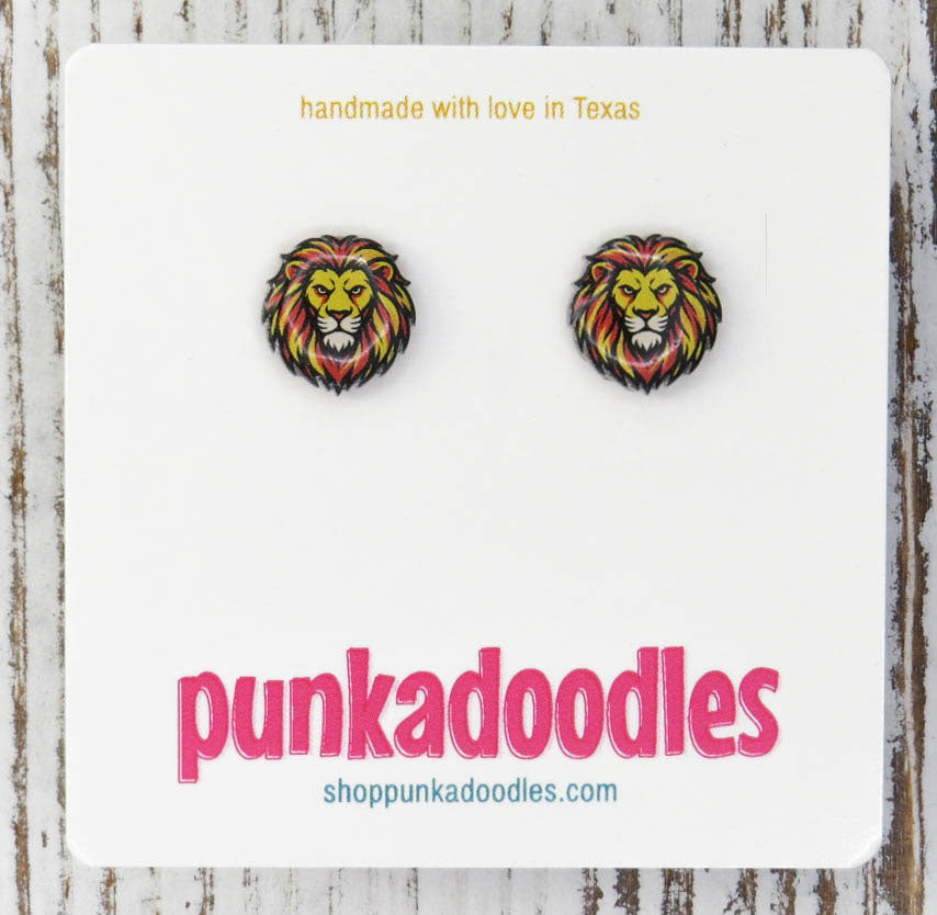 Lions Mascot Earrings