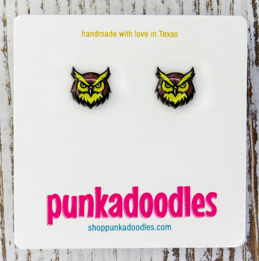 Owl Mascot Earrings