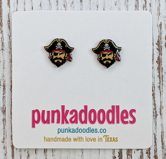 Pirate Mascot Earrings