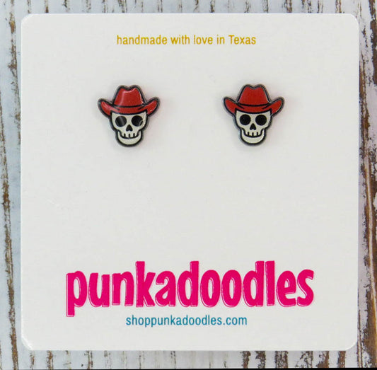 Skeleton Cowboy Earrings