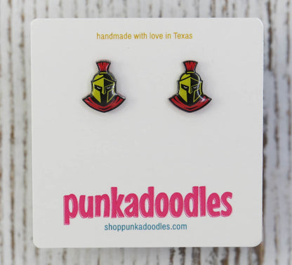 Trojans Mascot Earrings