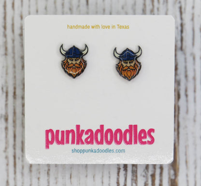 Vikings Mascot Earrings